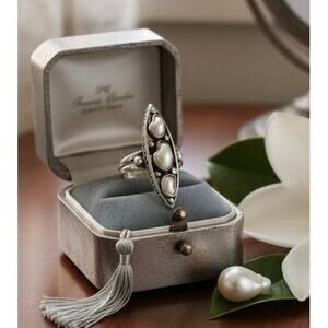 Sterling Silver Gray Pearl Ring Sz. 5.75